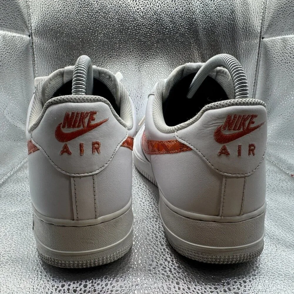 Size 12 Nike Air Force 1 Low '07 White Mens Lace-Up Athletic Sneakers 316122-111